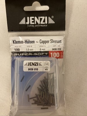 Jenzi Quetsch-Hülsen Länge 8mm, 100 St 15mm Klemm Hülsen Klemmhülsen sleeves