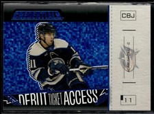 2023-24 UD Credentials Debut Ticket Horizontal Variation Blue Adam Fantilli