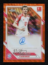 2025 Chrome Bundesliga Orange Wave Refractor 7/25 Thomas Muller Müller Auto 1bi3