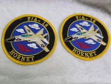 F/A-18 Hornet Patch &ndash; US Navy &ndash; 2er Set &ndash; Aufn&auml;her / Aufb&uuml;gler&ndash;Flugzeug Military