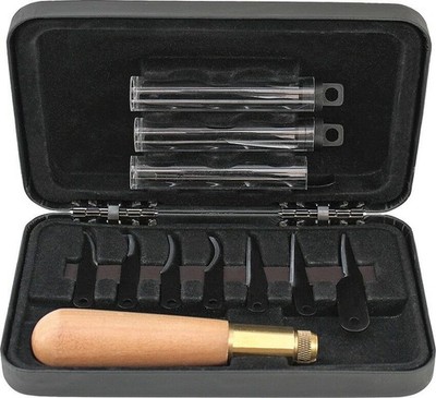 Schrade Uncle Henry WOOD CARVING SET mit wechselbaren Klingen 10 Stück 
