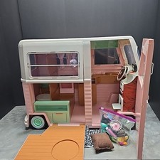 Our Generation Country Cruising RV Camper 18  Doll Playset Lights SoundPink Htf