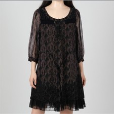 Free People Boho XS Black Mini Dress