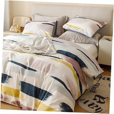 Colorful Striped Duvet Cover 100 Cotton 3 Pieces Set 1 King Colorful Graffiti
