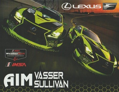 2020 AIM Vasser Sullivan Lexus RC F GTD Rolex 24 IMSA Hero Card KYLE BUSCH SVG