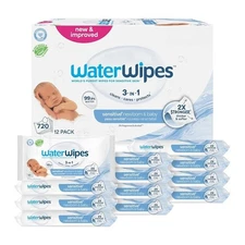 Sensitive+ Newborn & Baby Wipes Cleans, Cares Protects 720 Count (12 Packs)
