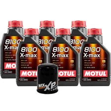 6L Motul 8100 X-MAX 0W40 Wix XP Filter Motor Oil Change Kit API SN
