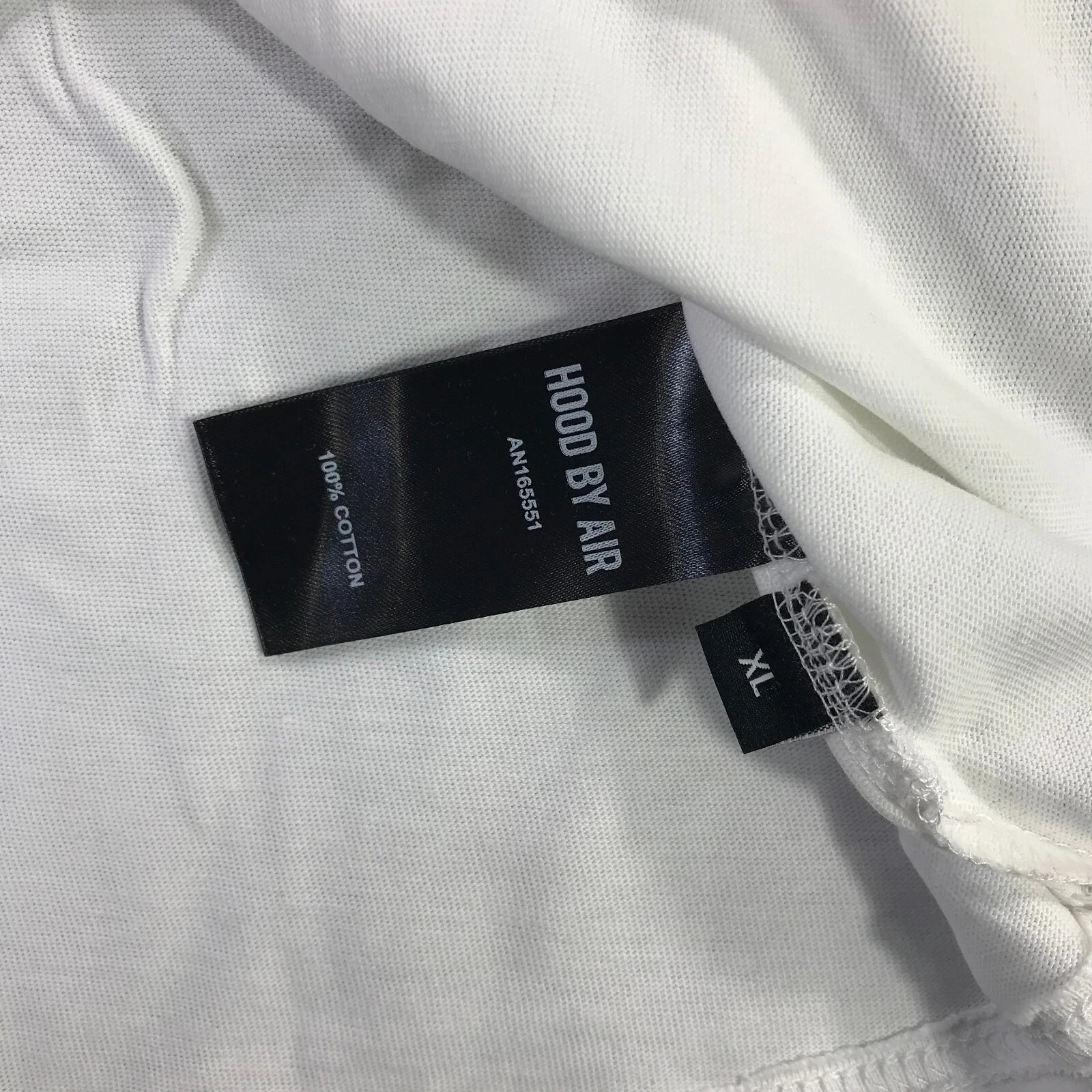 HBA (HOOD BY AIR) HBA Camicia Uomo Extra Large Bianco Spell Out Cappuccio By Air Tee Bianco Grigio