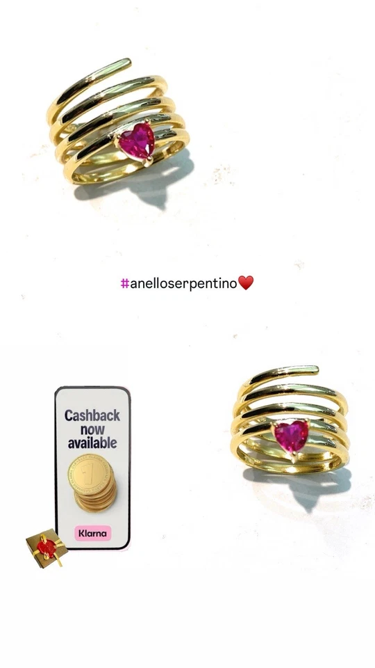 Anello Serpentino in Argento Sterling 925 cuore Design Snake | diWa Jewels - Immagine 3 di 3