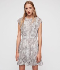 Allsaints - EVELY SNAKE DRESS, new with tag, size 6 SALE