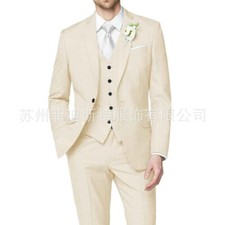 New Business Casual Men's Three-piece Groom's Suit Wedding Banquet Large Size