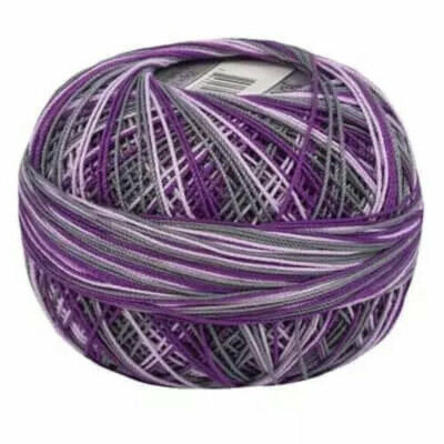 Lizbeth Egyptian Cotton Crochet Thread Size 10 Color 173 Purple Marble