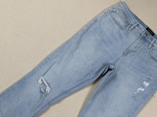 Free Assembly High Rise Skinny Jeans Light Wash Stretch Distressed Women's Sz 10 - Picture 4 of 12