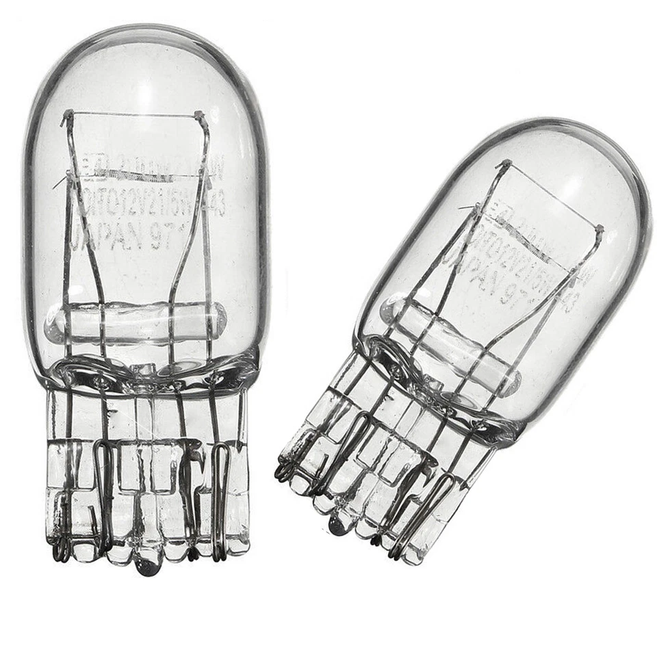 10x T20 7443 W21/5W R580 Clear Glass DRL Turn Signal Stop Brake Light Tail Bulbs - Image 4 of 4