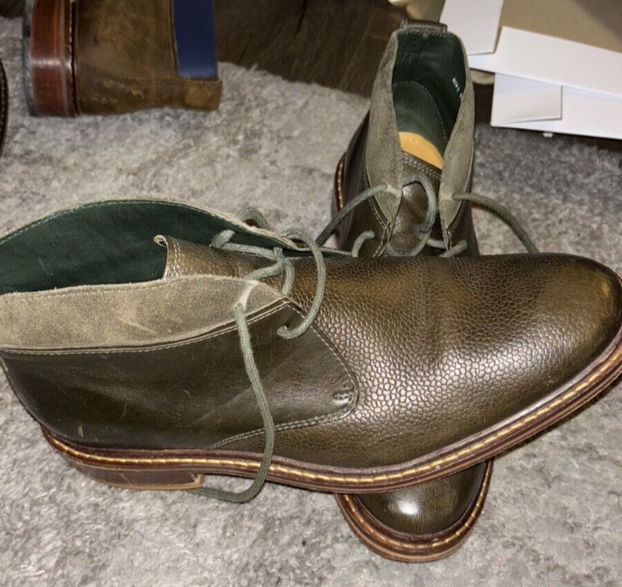 Cole haan/ Nike collab. Leather/ olive suede, lug, 8.5 boot Cole haan leather/ olive suede, lug, 8.5 chukka boot | eBay main image 3