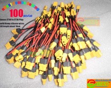 100pcs RC XT60 Female to Male XT30 Connector Plug 18awg silicone Wire 10CM