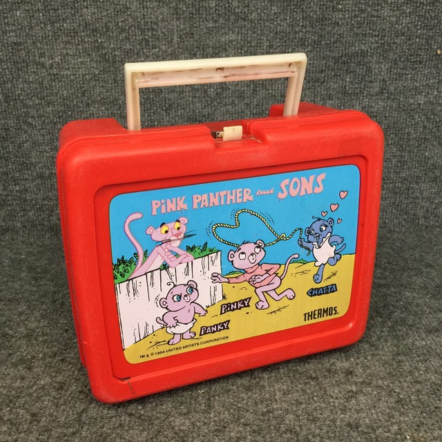 Vintage 1984 Pink Panther and Sons Plastic Lunch Box In EUC eBay