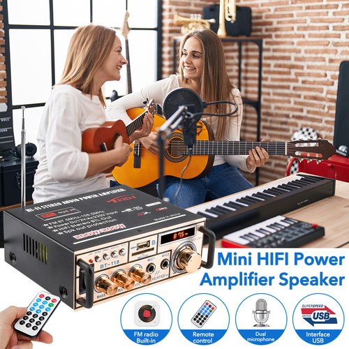 400W bluetooth Mini Verstärker HiFi Power Audio Stereo Bass AMP USB MP3 FM Auto - Bild 2 von 16