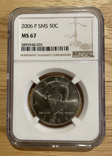 2006 P SMS 50 Cent Coin MS 67 Kennedy Head NGC