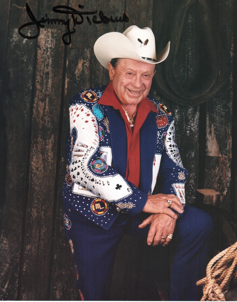 JIMMY DICKENS SIGNED 8X10 COLOR PHOTO 'COUNTRY MUSIC SINGER'