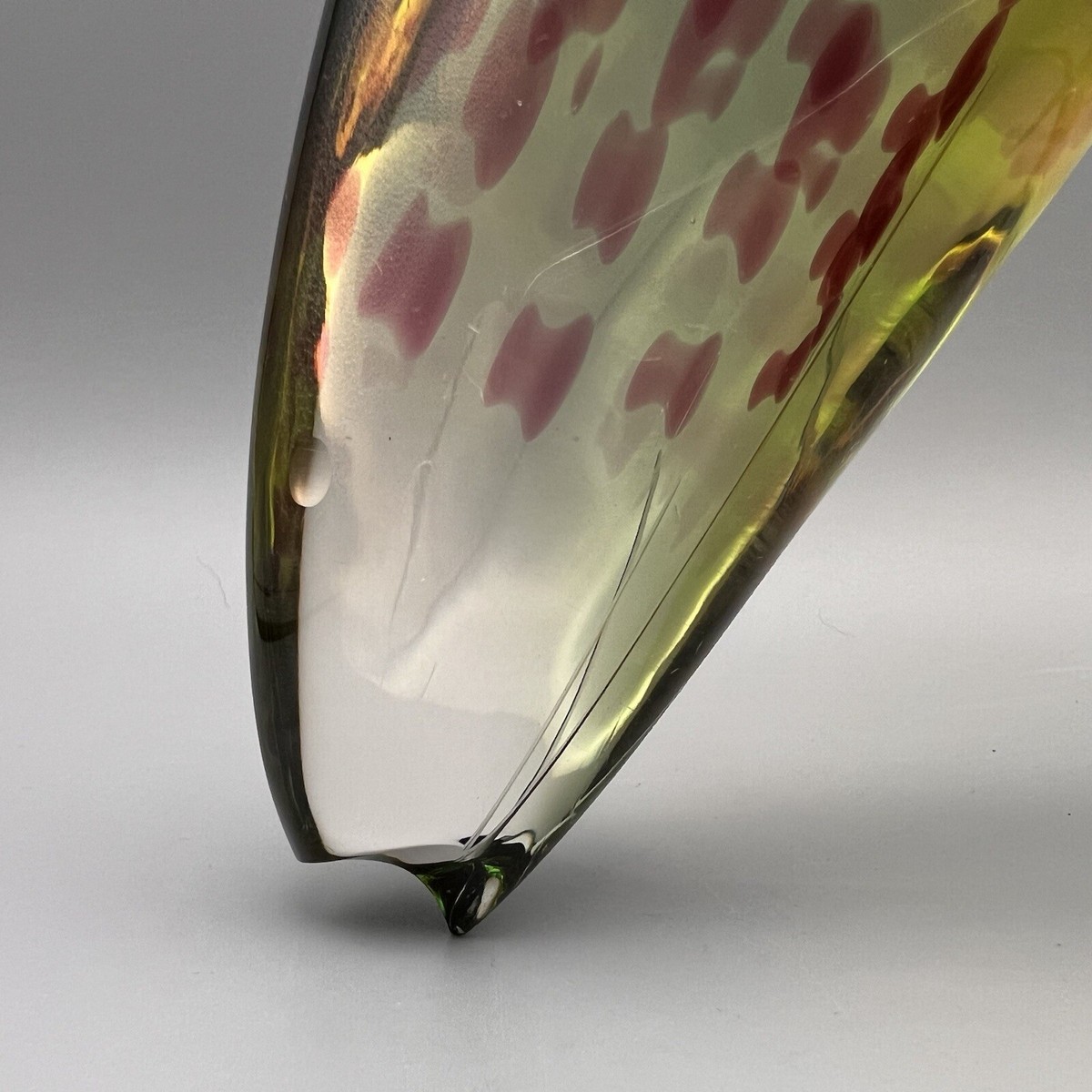 Vintage Exbor Glass Fish Sculpture J Rozinek & S Honzik