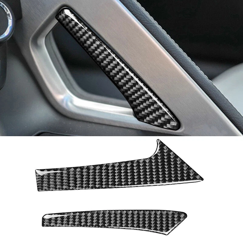 Cubierta lateral de mango central de fibra de carbono para Chevrolet Corvette C7 2014-2019 Foto 2 de 4