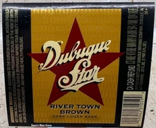 Dubuque Star River Town Brown Beer Label - IOWA