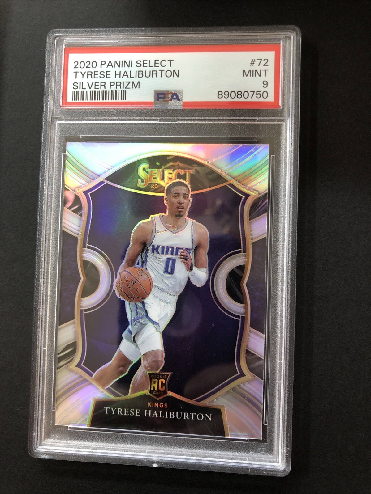 TYRESE HALIBURTON 2020 Panini Select Silver Prizm # 72 PSA 9  RC