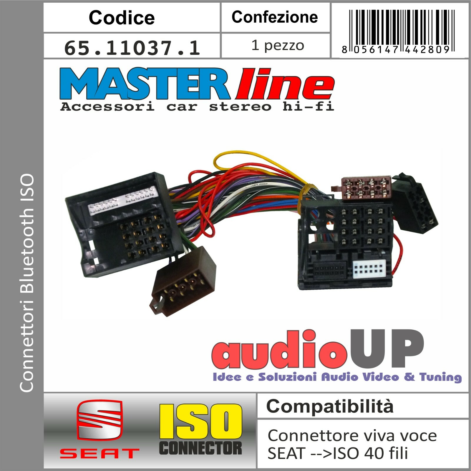 Kit Bluetooth Seat Toledo 2005-2011 | Streaming Musica e Chiamate ISO 52 - 1