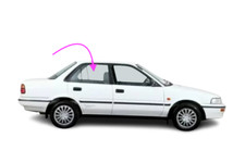 Fits: 1988-1992 Toyota Corolla 4D Sedan Passenger Rear Right Door Window Glass