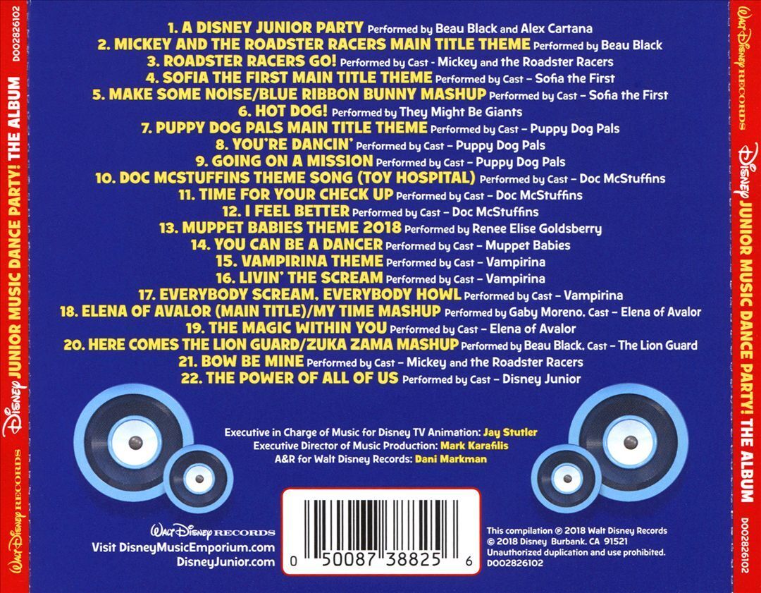 VARIOUS ARTISTS - DISNEY JUNIOR MUSIC DANCE PARTY NEW CD VARIOUS ARTISTS - DISNEY JUNIOR MUSIC DANCE PARTY NEW CD