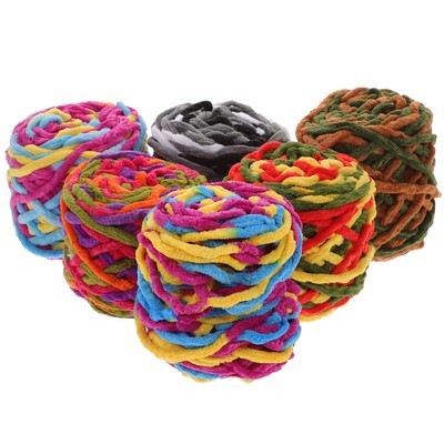 6 Rolls Knitting Yarn Thick Yarn Chunky Crochet Thread Crochet Supplies