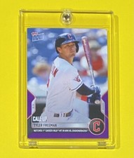 2022 MLB Topps Now Tyler Freeman Call-Up PURPLE PARALLEL /25 SSP Guardians #653