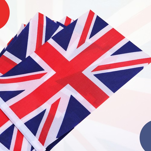 Bandera pequeña Union Jack ondeando a mano paquete de 1-2000 Reino Unido GB Gran Bretaña fiesta evento banderas - Imagen 12 de 13