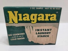 New Old Stock Vtg Niagara Instant Laundry Starch 2 oz Sample Pack Never Opened