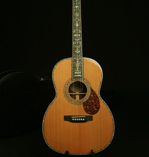 Fast Ship Handmade Acoustic Guitar Red Spruce Top India Rosewood Real Abalone