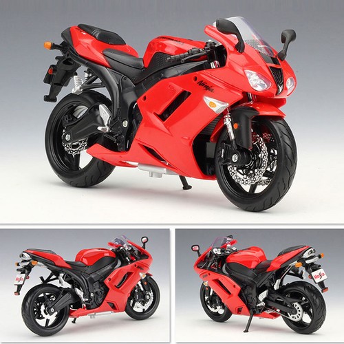 1/12 Scale Kawasaki Ninja ZX-6R Motorcycle Model Toy Diecast Motorcycle Toy Red - Picture 3 of 5