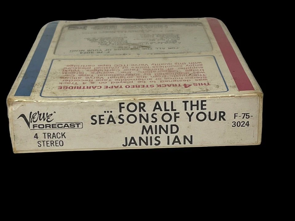 Janis Ian "For All The Seasons Of Your Mind" 4 Track Cartridge VERVE 75-3024 NOS - Image 4 of 4