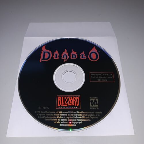 Diablo CD-Rom Windows 95/NT/Mac 1998 Blizzard Disc only - Afbeelding 1 van 2