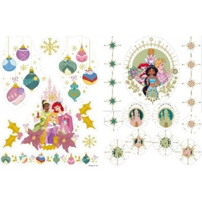 Kurt Adler Fensteraufkleber Disney Princess - DN96090 - Nagelneu in OVP