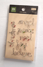 Making Memories Wire Words CHRISTMAS Angel Peace Noel Joy Believe NEW HTF Rare