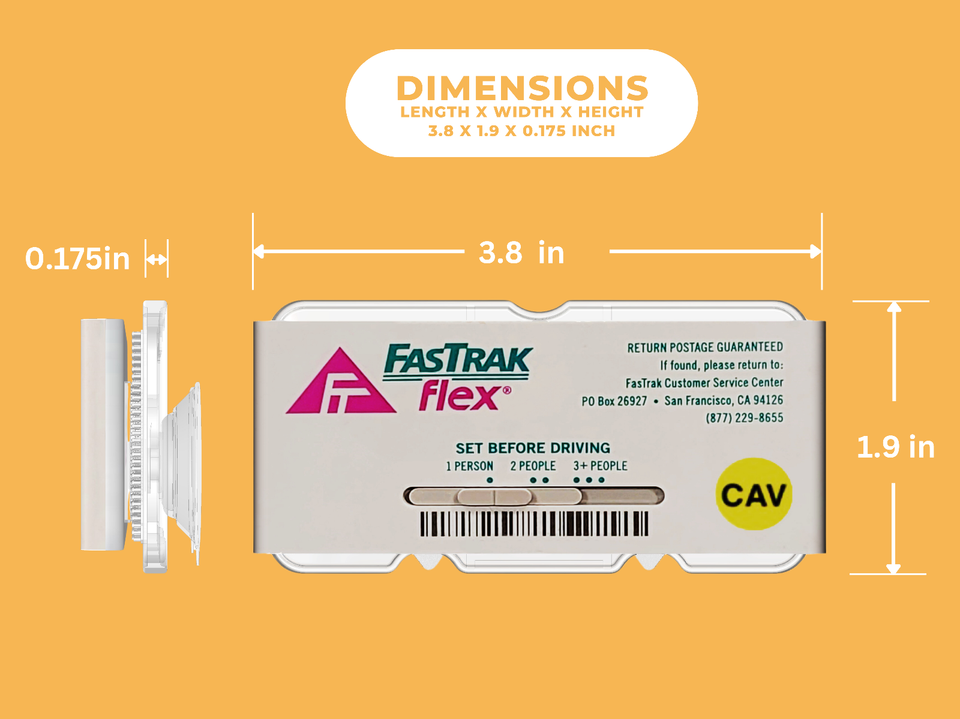 Universal FasTrak Toll Tag Holder. Clear, Fits ALL FasTrak Models. Made ...