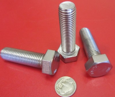 18-8 A2 Stainless Steel Bolt, FT, Metric, M16 x 2 x 55 mm Length, 3 Units
