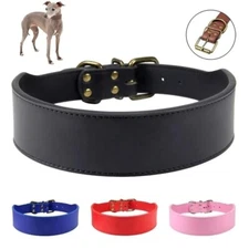 Pet Supplies Width 5cm Dog Collars L-3XL Microfiber Leather Pet Neck Straps US