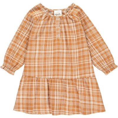 NWT 2T VIGNETTE Boutqiue COCO Gold Thread Plaid Dress