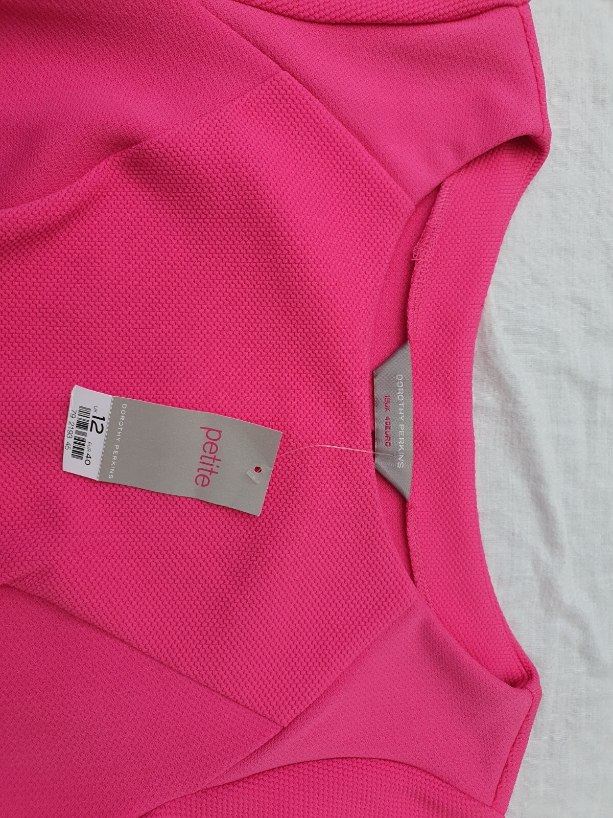 Dorothy Perkins Women's/Girls Bodycon Pink Dress Short Sleeves Size UK 12P/EUR40 image 2