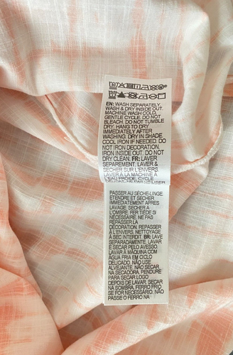 ROXY Women's Coco Beachy Vibe Dress Orange White Ties Slit Logo M NEW - Picture 8 of 8
