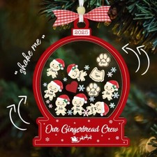 Personalized Gingerbread Family Christmas Tree Ornament 2025 DIY Gift For Friend