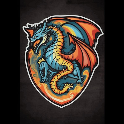 Dragon Sticker, Mythology Folklore Sticker, Decal for Car Truck Window Bumper