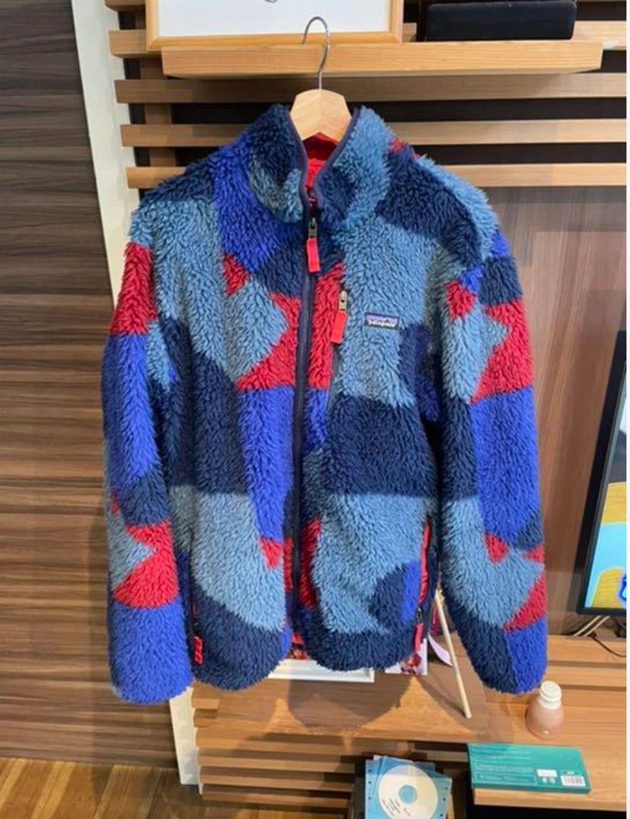 Patagonia Classic Retro X Cardigan Fleece Jacket Razzle Dazzle Camo Pile Size L